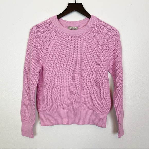 J. Crew Pink Cotton Fisherman Sweater BN190 - Picture 2 of 5